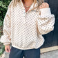 EMBROIDERED POLKA PULLOVER