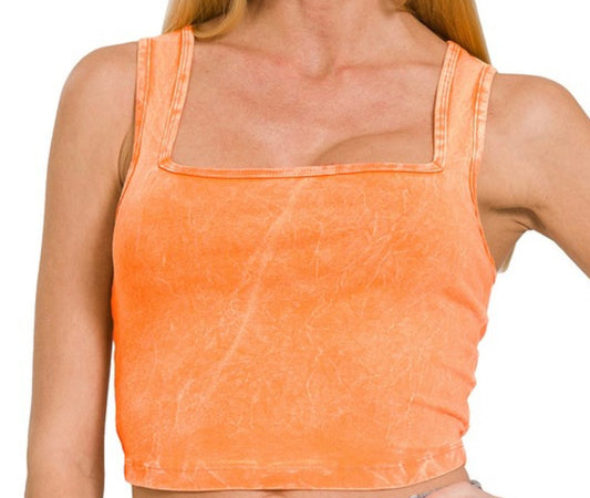 CROPPED ORANGE ACID WASH TANK
