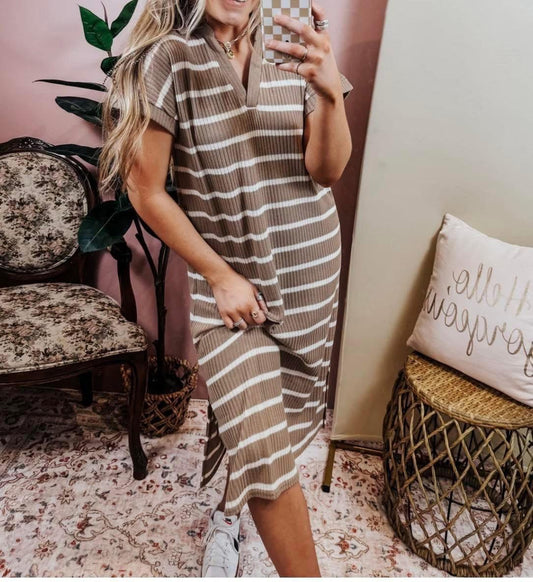 STRIP DRESS